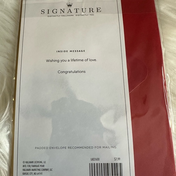 🧡10/$10 Elegant Red and Gold Floral Card - Picture 3 of 4